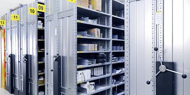 Mobile shelving for light loads